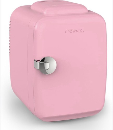 Crownful mini fridge pink - crownful, 4l