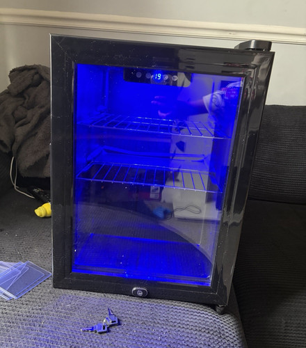 Black mini fridge glass - glass, door
